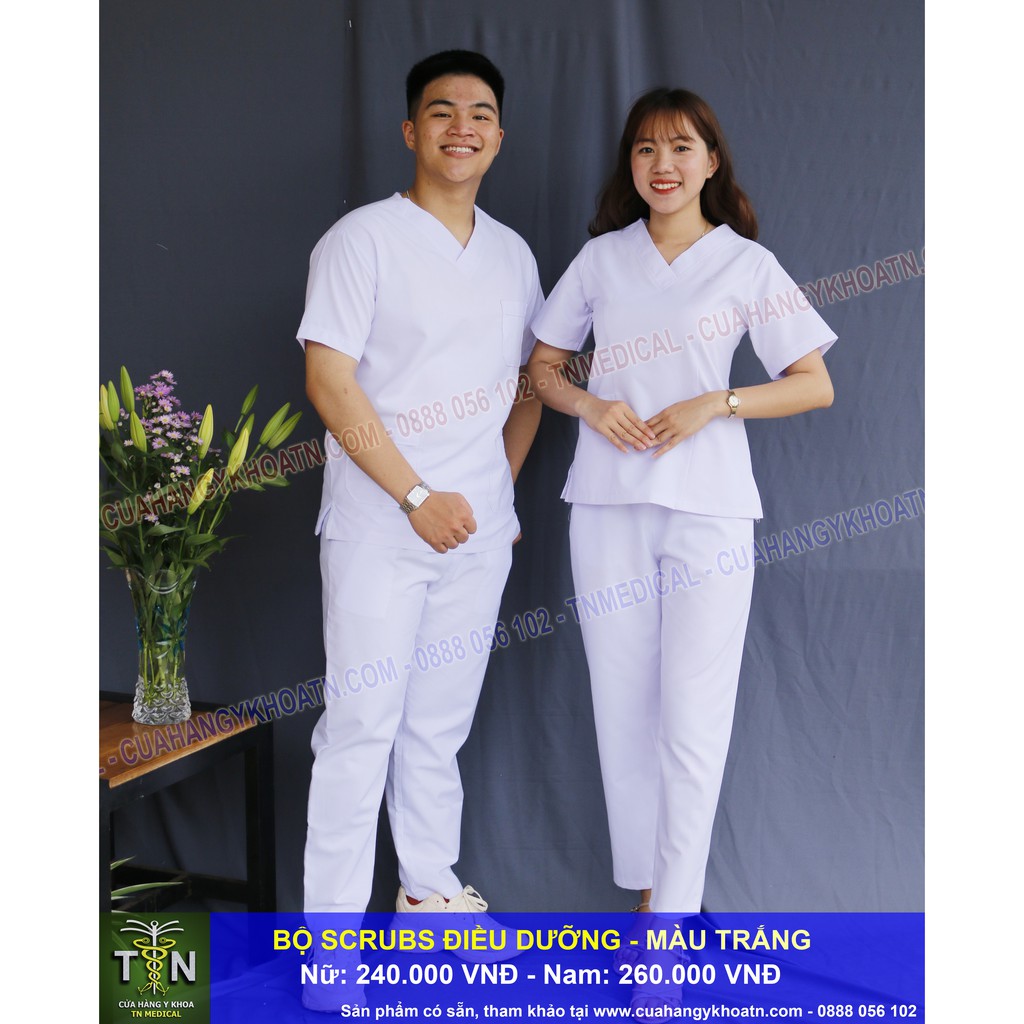 Bộ Scrubs Bác Sĩ Vải Trung Cấp - Thương hiệu TN Medical