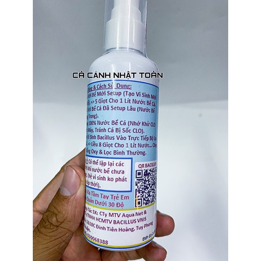 MEN VI SINH LÀM TRONG NƯỚC CHO BỂ CÁ CẢNH CLEAN WATER AQUA NET 100ML