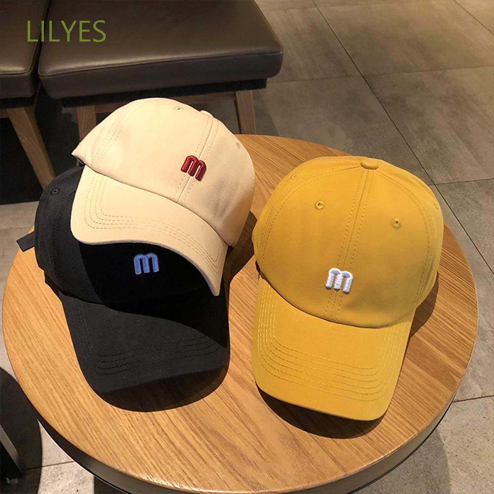 Mũ lưỡi trai thêu chữ M phong cách hip hop đường phố Hàn Quốc thời trang mùa hè cho nữ