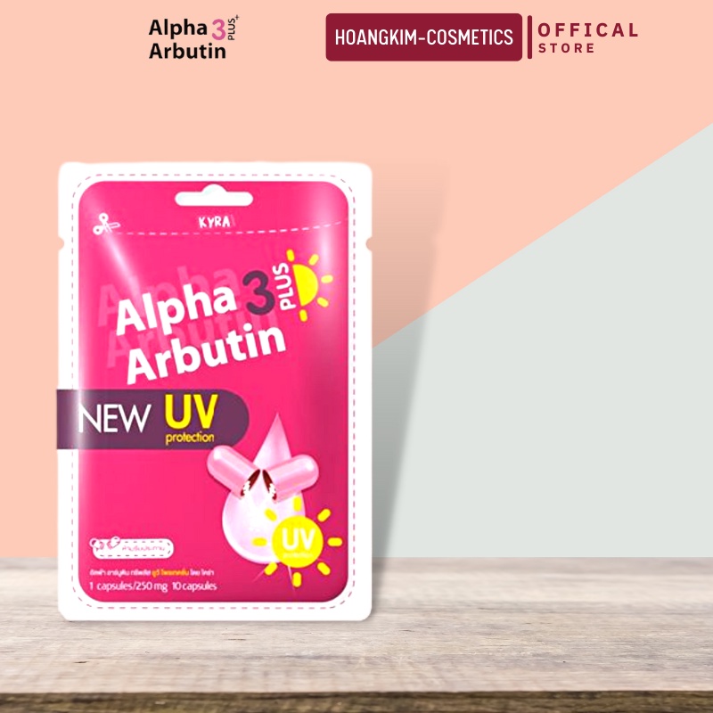 Viên kích trắng chống nắng Alpha Arbutin 3 Plus 10 viên/vỉ