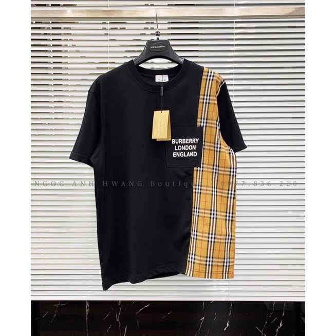 Áo Thun Vintage Unisex Rubystore Phông Ngắn Tay Lỡ Form Rộng Đẹp Cá Tính Phối Kẻ Túi Chữ Nam Nữ Ulzzang Hot