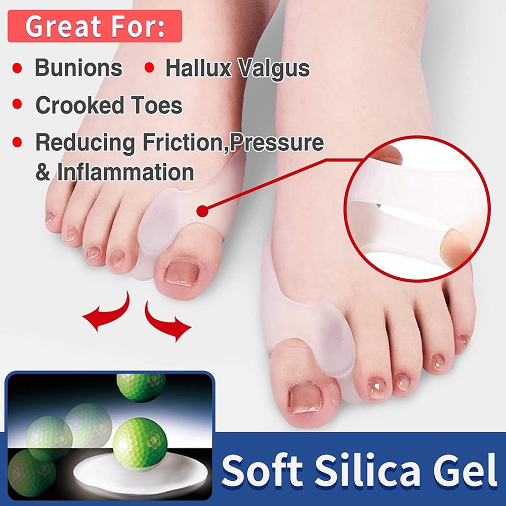 Cặp đế lót giày bằng silicone giúp chỉnh hình ngón chân cái