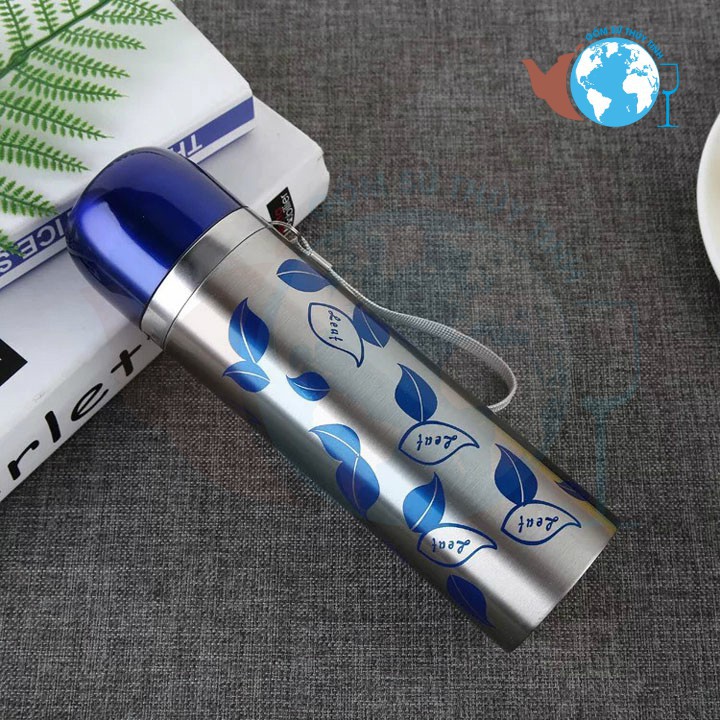 Bình giữ nhiệt inox 500ml hình chiếc lá xinh xắn