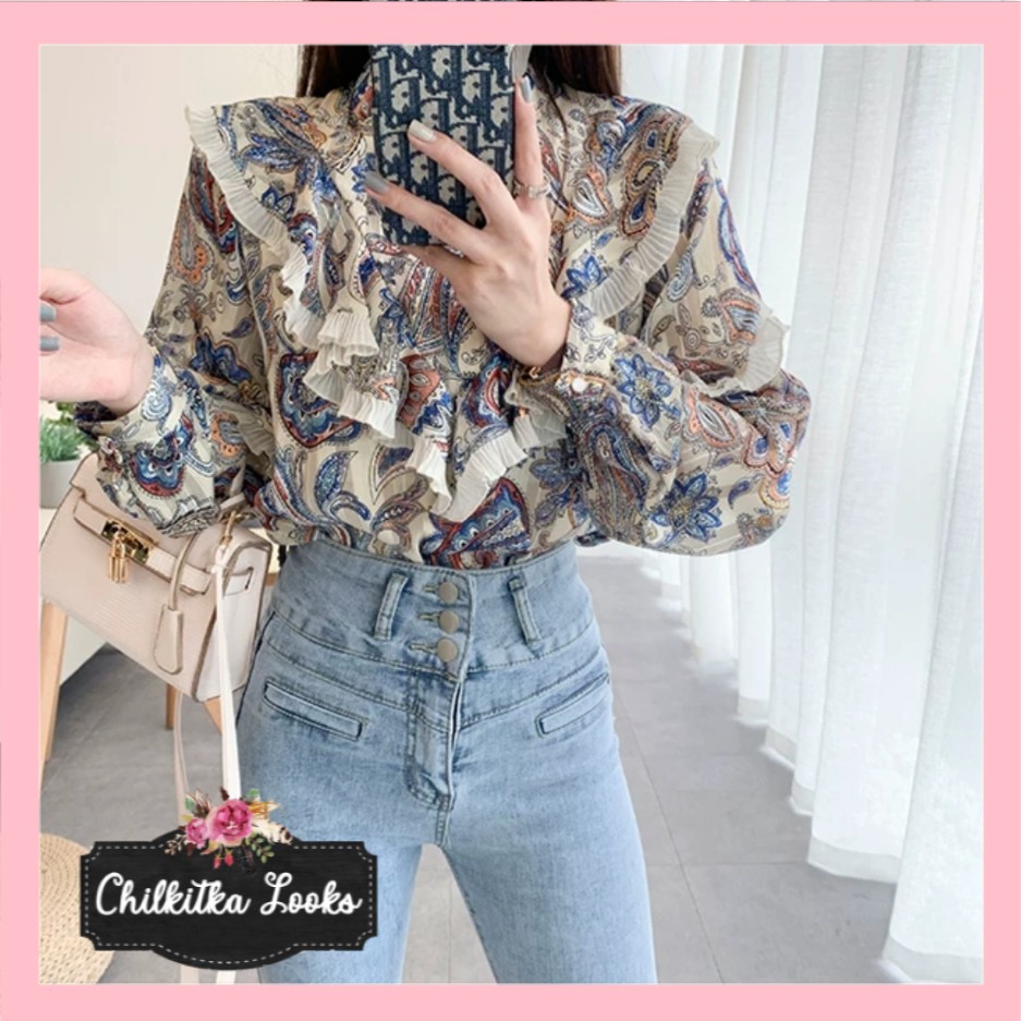 Áo Kiểu Hàn Quốc Phối Bèo 2867 3m | BigBuy360 - bigbuy360.vn