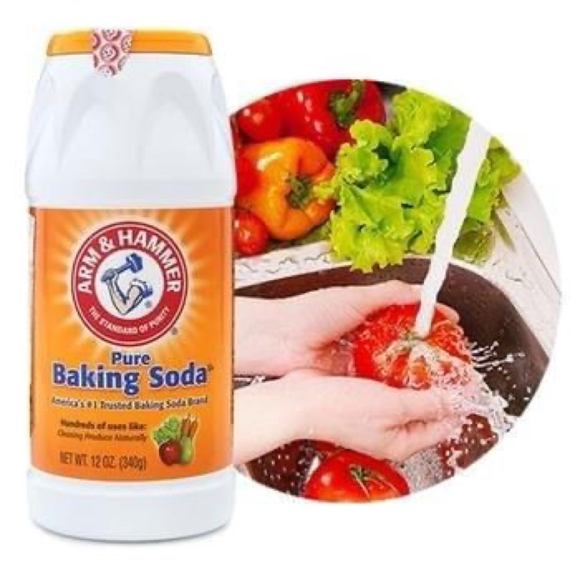 Baking Soda / NHẬP KHẨU BỘT BAKING SODA CHUYÊN DỤNG RỬA RAU CỦ QUẢ  CHÍNH HÃNG ARM AND HAMMER 340 GR - NHẬP KHẨU MỸ