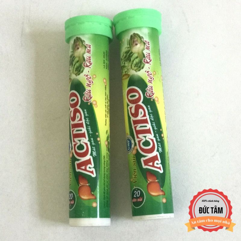 Viên Sủi ACTISO Râu Ngô Rau Má - Mát Gan Giải Độc Gan