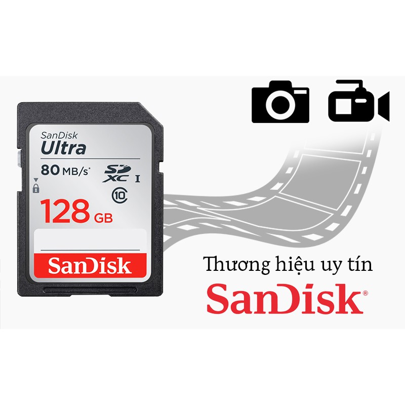 Thẻ nhớ SDXC Ultra 128GB Class 10 ( 80MB/S ) | BigBuy360 - bigbuy360.vn