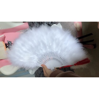 Quạt Cổ Trang🌻CAOCAOSTORE🌻Màu Đen Trắng Dày Dặn Nan Nhựa Size 30x50cm