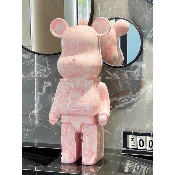 Tượng Bearbrick 1000% BE@RBRICK 50 cm loang màu tượng gấu trang trí màu