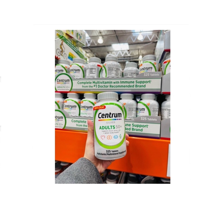 Centrum Silver Multivitamin & Multimineral Adults 50+ bổ sung Vitamin và khoáng chất (Chai 325 viên)