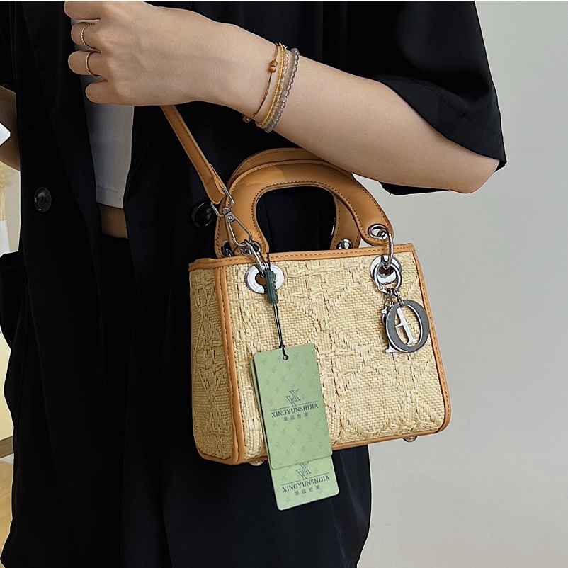 Túi Xách JASMIN NOIR Nữ Rơm Đan Thời Trang