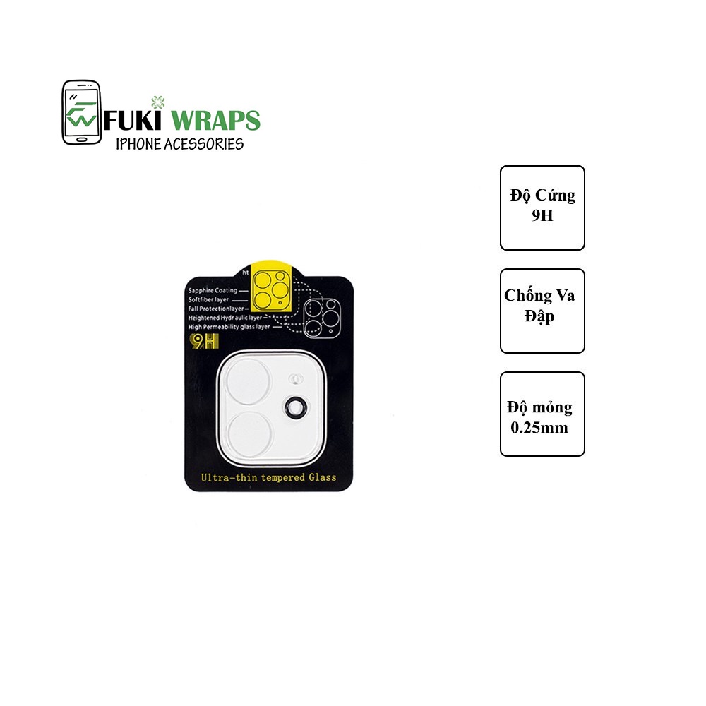 Kính cường Lực Bảo Vệ Camera trong suốt Dành cho 13ProMax 12ProMax 11ProMax 12Pro 11Pro 13Pro FukiShop