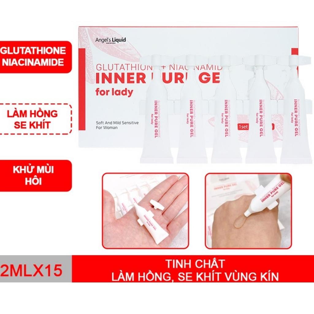 Tinh Chất Làm Hồng, Se Khít Vùng Kín Angel's Liquid Glutathione Plus Niacinamide Inner Pure Gel 3 Set - [CÓ CHE TÊN SP]