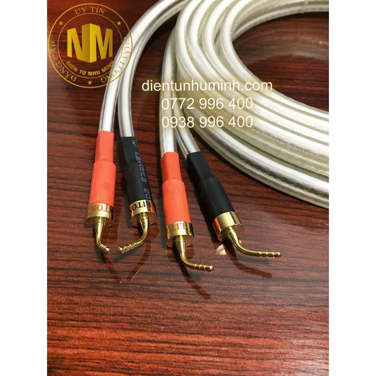 Dây loa bộ AUDIO CÔNG NGHỆ MỸ ĐỒNG MẠ BAC ( Đầu Bắp Chuối + Mỏ Chim )