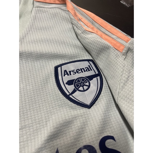 Set bộ quần áo thể thao bóng đá nam nữ vải gai thái clb arsenal áo màu xám quần xanh than