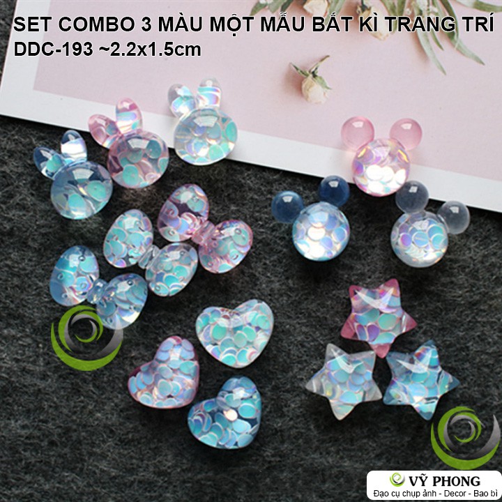 SET COMBO 3 MÀU MỘT MẪU BẤT KÌ CÓ HẠT NƯỚC BÊN TRONG TRANG TRÍ CHỤP HÌNH ĐẠO CỤ CHỤP ẢNH SẢN PHẨM INS DDC-193