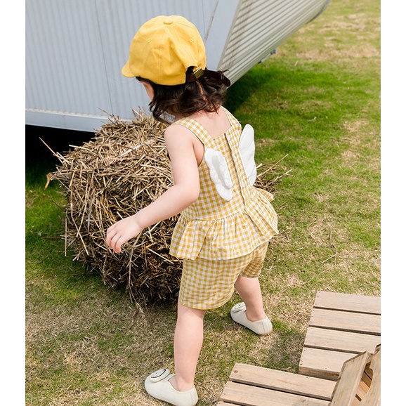 BV59 Size90-130(9-30kg) Set bộ bé gái ( Sơ mi Cánh thiên thần, vải mát) Thời trang trẻ Em hàng quảng châu