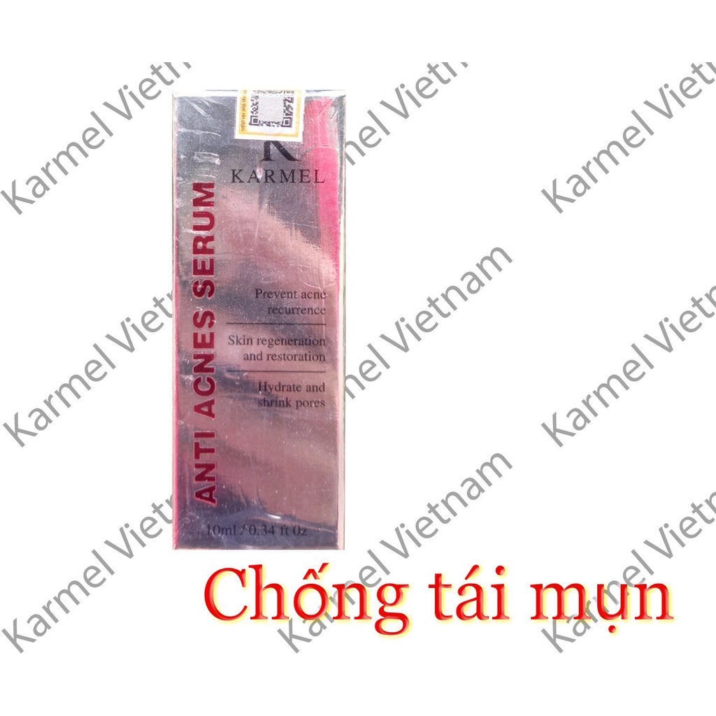 Serum ANTI ACNES Chống Tái Mụn Ngừa Mụn Tăng Miễn Dịch Tái Tạo Da, cấp Nước Phục Hồi Trắng da,Thu Nhỏ lỗ chân lôngKarmel