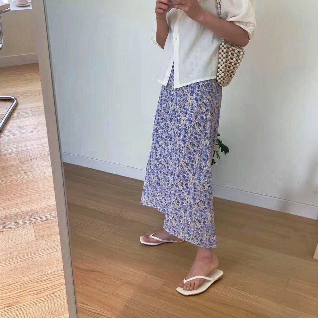 Chân váy hoa nhí floral xanh | BigBuy360 - bigbuy360.vn