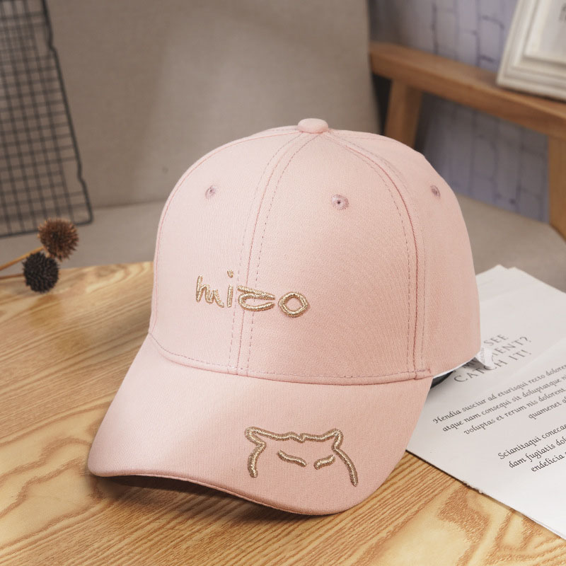 Nón Lưỡi Trai Thêu Hình Mèo Xinh Xắn