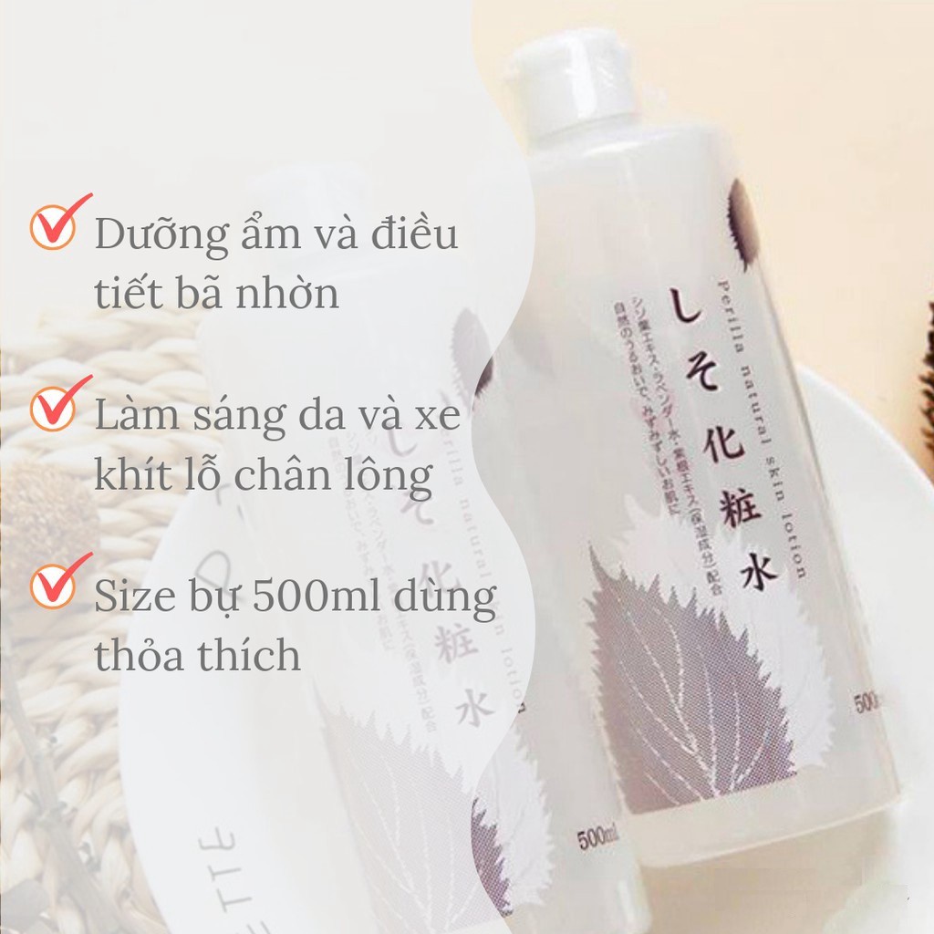 Toner Chinoshio Perilla Natural Skin Lotion Nhật bản Nước Hoa Hồng Chiết Xuất Tía Tô 500ml | BigBuy360 - bigbuy360.vn