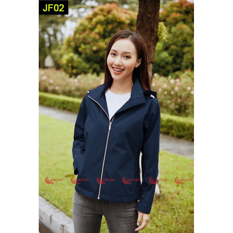 Áo Khoác Gió Jacket Nữ 2 Lớp CARDINA Cao Cấp, Chống Nước, Chống Nhăn