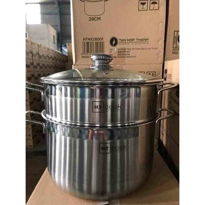 Bộ nồi Xửng hấp HT Cook 28cm vung kính
