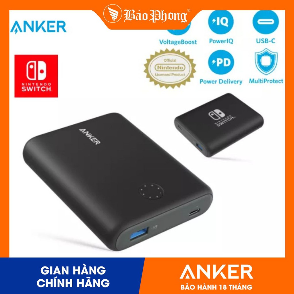 Pin dự phòng Anker A1241 PD PowerCore 13400 mAh Nintendo Switch Edition BH 18 tháng