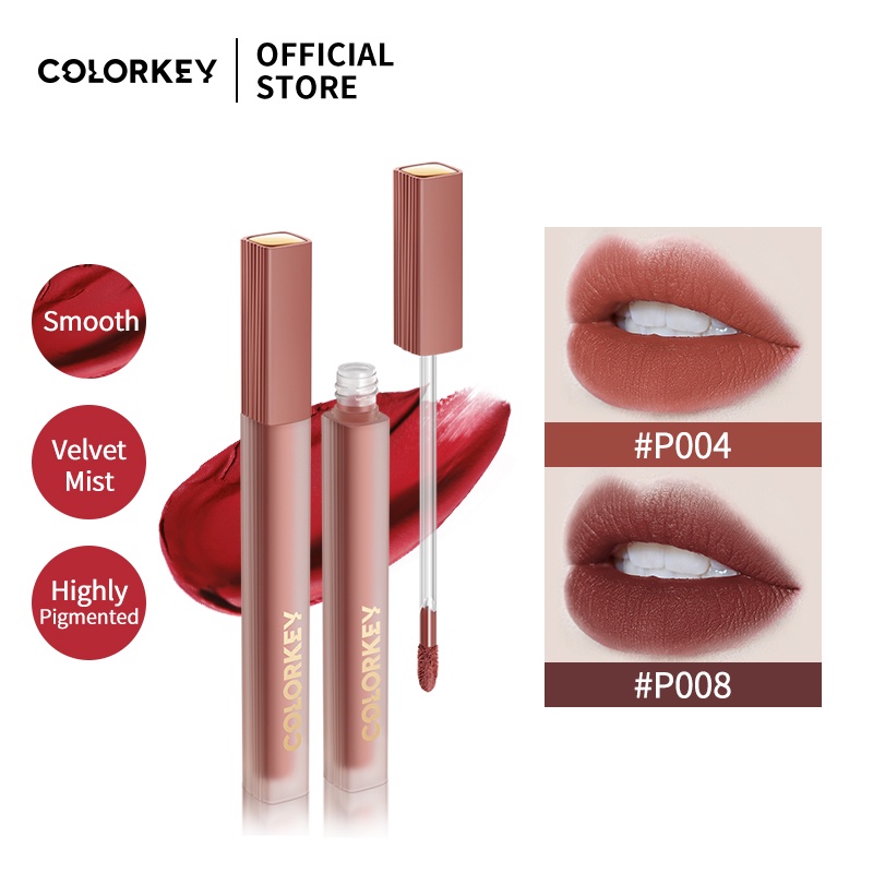 Son kem COLORKEY nhung mềm dưỡng ẩm kết cấu mềm mại 2g