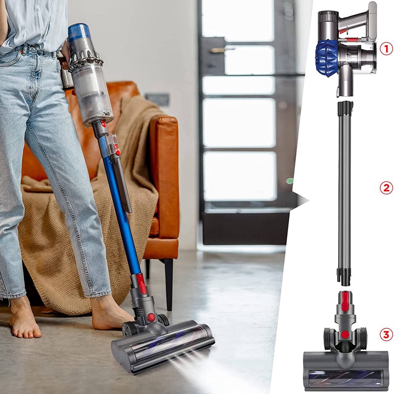 Bàn Chải Chạy Điện Với Khóa Trực Tiếp Cho Máy Hút Bụi Dyson V7, V8, V10, V11, SV12, SV14