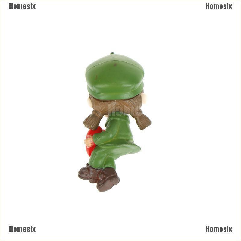 [HoMSI] Soldier Lovers Heart Resin Miniatures Figurine Garden Micro Landscapes Decor SUU