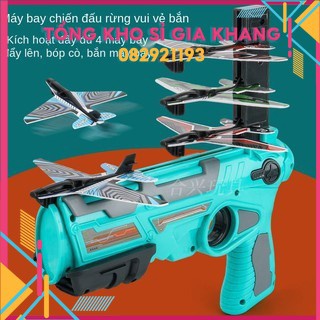 sp523 Súng đồ chơi máy bay bắn đạn dành cho trẻ em dùng không chiến đấu tay đôi có thể làm nổ bọt. bằng nhựa uốn lư