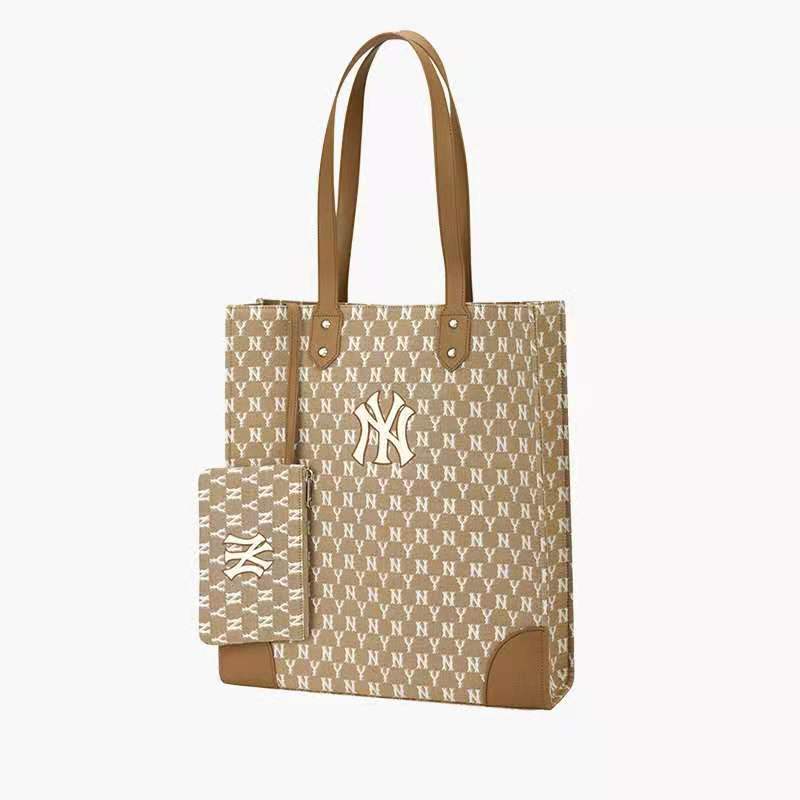 Túi tote mua sắm MLB họa tiết NY New York Yankees thời trang đường phố cao bồi