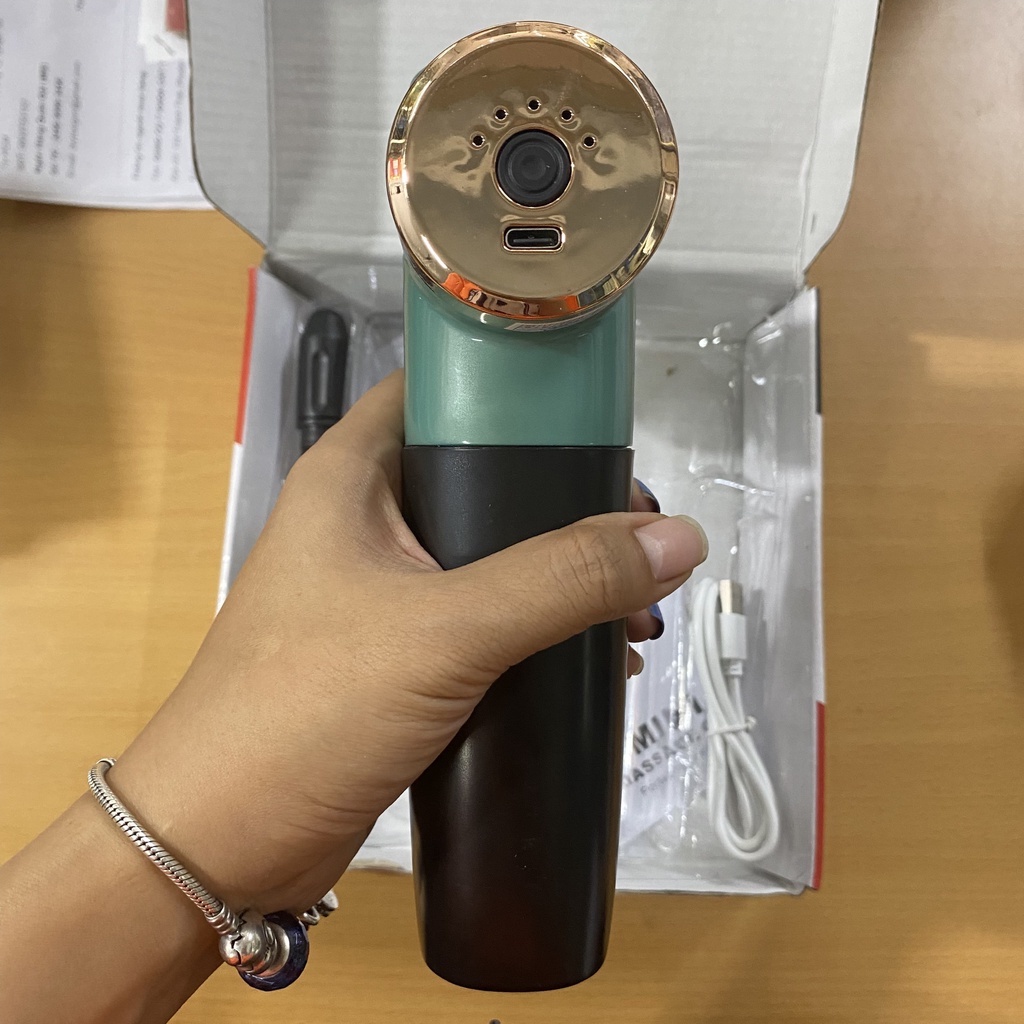 Máy Massage Gun Mini cầm tay 4 đầu tiện lợi
