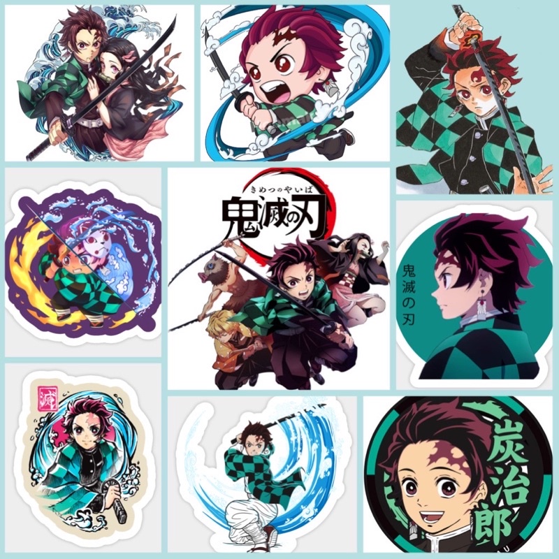 30-60 hình dán/Sticker Tanjiro Kamado Kimetsu no yaiba