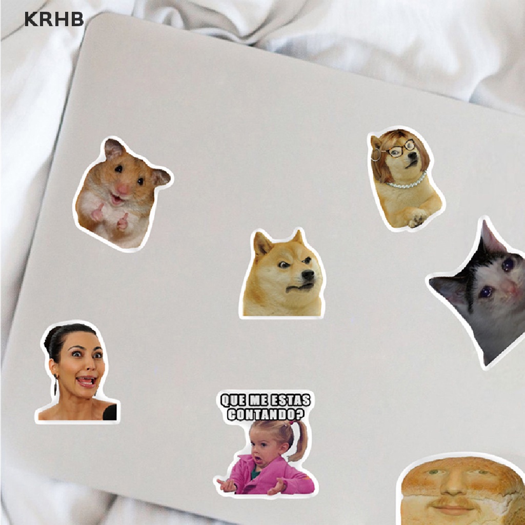 Set 50 Miếng Dán Hình Biểu Tượng Cảm Xúc Ngộ Nghĩnh Trang Trí Ván Trượt / Guitar / Đồ Chơi