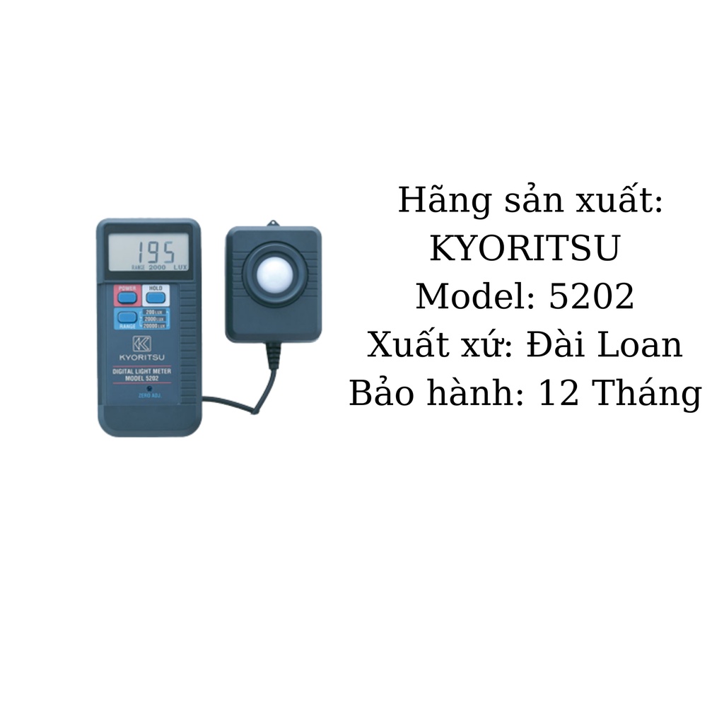 Máy đo cường độ ánh sáng KYORITSU 5202 (19990 Lux)