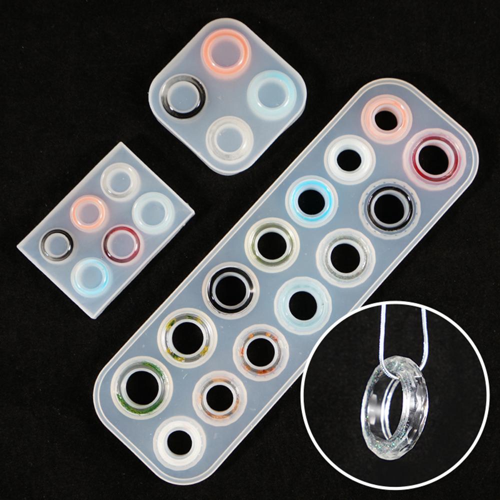 Khuôn Silicone Làm Nhẫn Nhựa Resin DIY