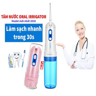 Tăm nước Oral I (Water Floss); Tăm nước du lịch cầm tay - Tặng túi đựng + Gói BH 1 năm