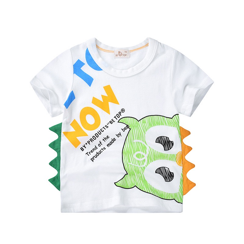 Áo khủng long BETOP cho bé, áo cộc tay bé trai chất cotton 8145 - 8083