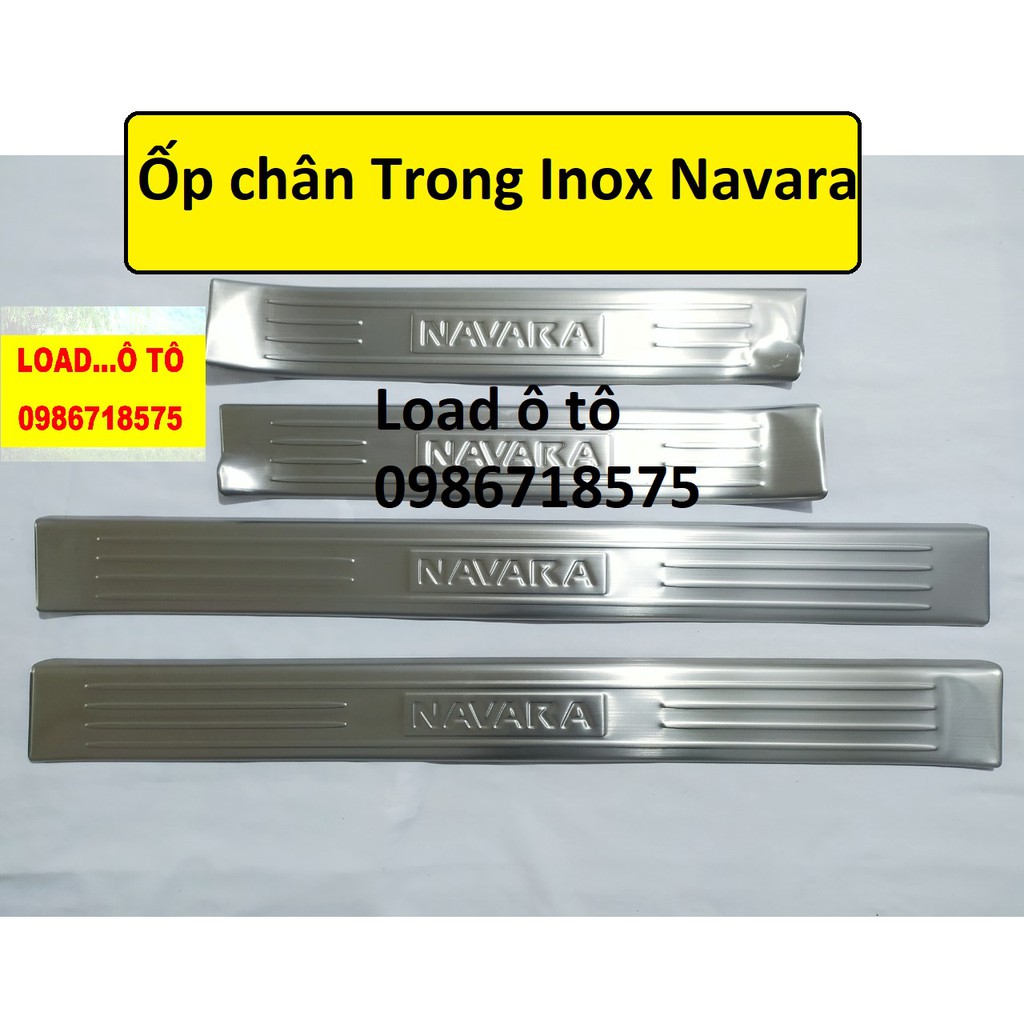 Ốp Bậc Cửa, Nẹp Bước Chân Xe Nissan Navara 2021-2018 Form Cũ Hàng Inox Cao Cấp