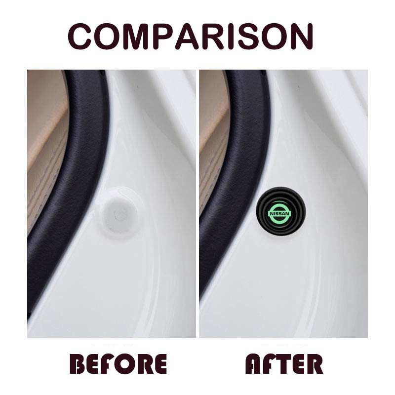 Set 12 Miếng Đệm Cao Su Phản Quang Chống Va Chạm Giảm Âm Thanh Cho Cửa Xe Hơi Honda Toyota Mitsubishi Nissan Ford Hyundai Kia Mazda