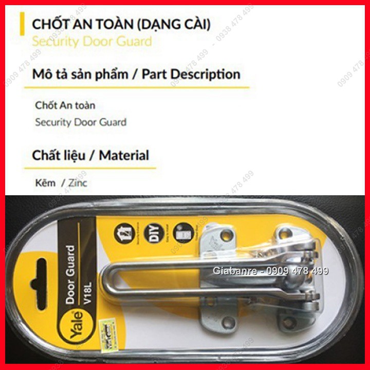 BỘ CHỐT CỬA AN TOÀN YALE INOX CAO CẤP - 6045.3