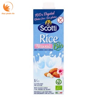 Sữa gạo hạnh nhân hữu cơ riso scoti 1l, ý
