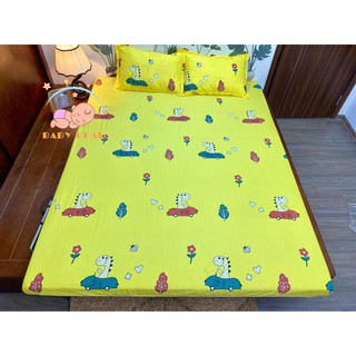 Xả lỗ ga trải giường,Drap ga giường,đủ kích thước,free ship,rẻ nhất tphcm-mã G1229,khủng long lái ô tô