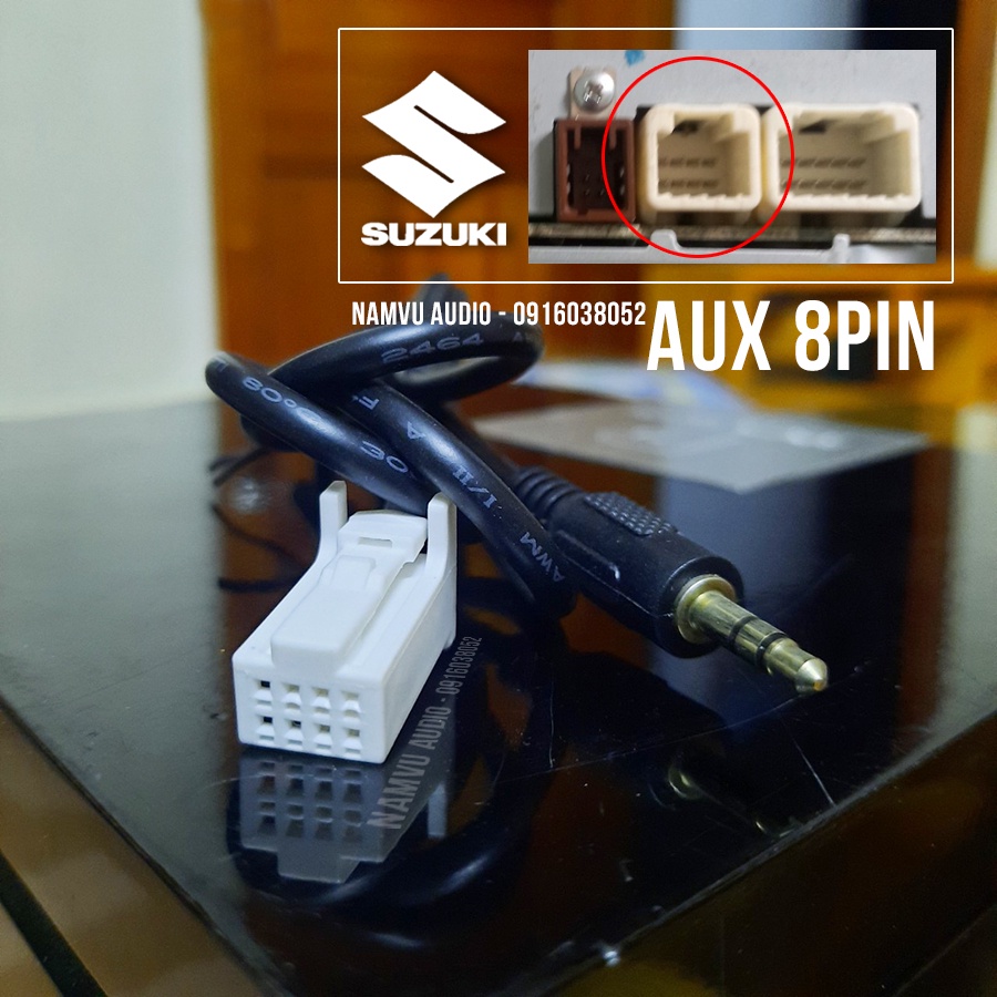Dây Jack AUX 8PIN cho đầu CD SUZUKI - XL7