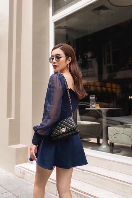 ĐẦM CỔ Y TAY VOAN XÒE CHẤT LIỆU CAO CẤP SANG TRỌNG XT