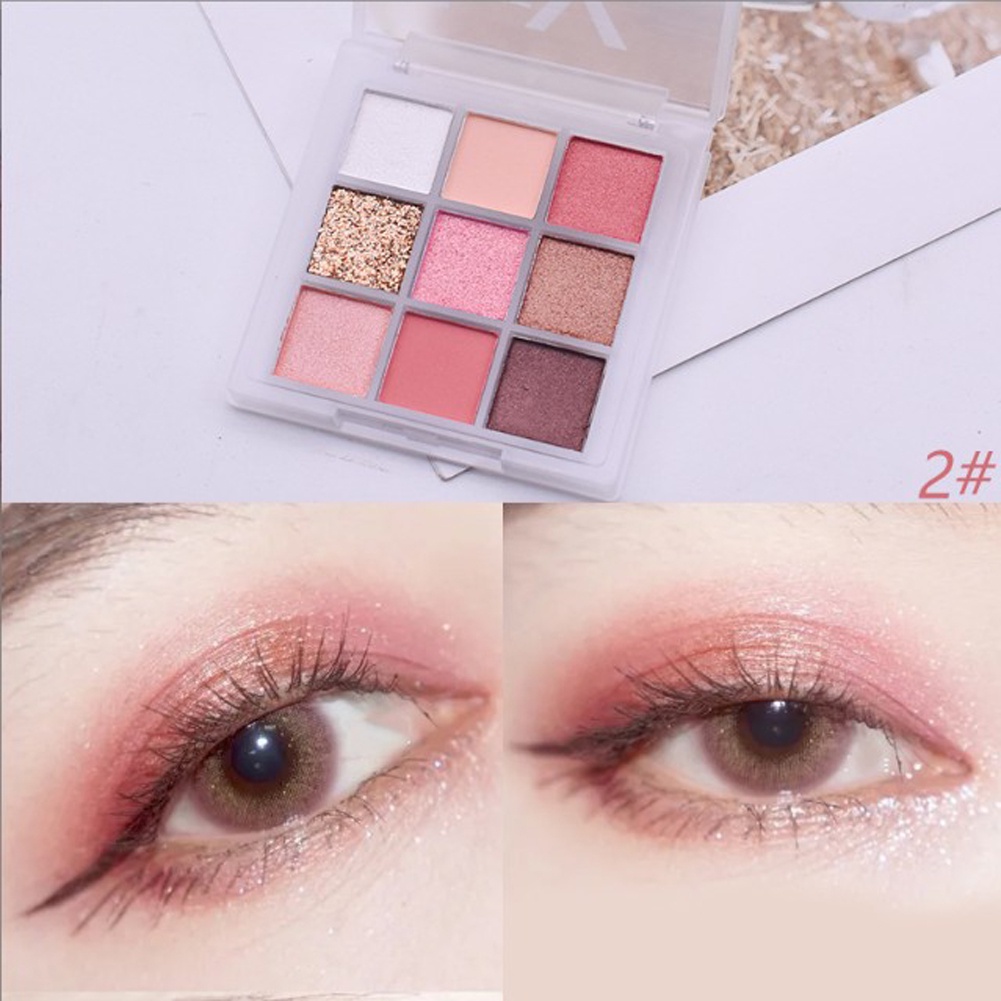 Bảng Phấn Mắt Chín Màu Sắc Hiệu Ứng Ngọc Trai Lấp Lánh