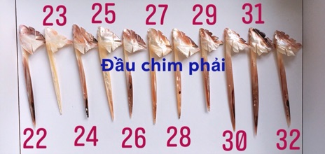 Trâm cài tóc bằng vỏ ốc và sừng