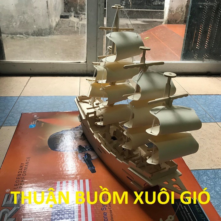 Thuyền Buồm Gỗ - Thuyền Buồm Trang Trí Phòng Khách